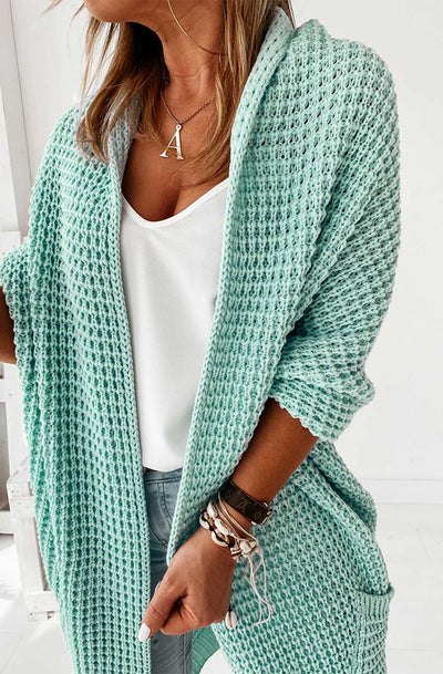 Trudie Longline Knitted Cardigan-Sage